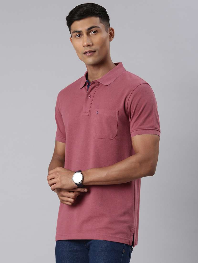 men solid short sleeve regular fit polo t-shirt - 21981864 -  Standard Image - 1