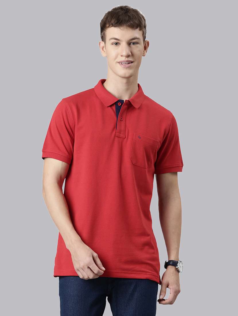 men solid short sleeve regular fit polo t-shirt - 21981871 -  Zoom Image - 0