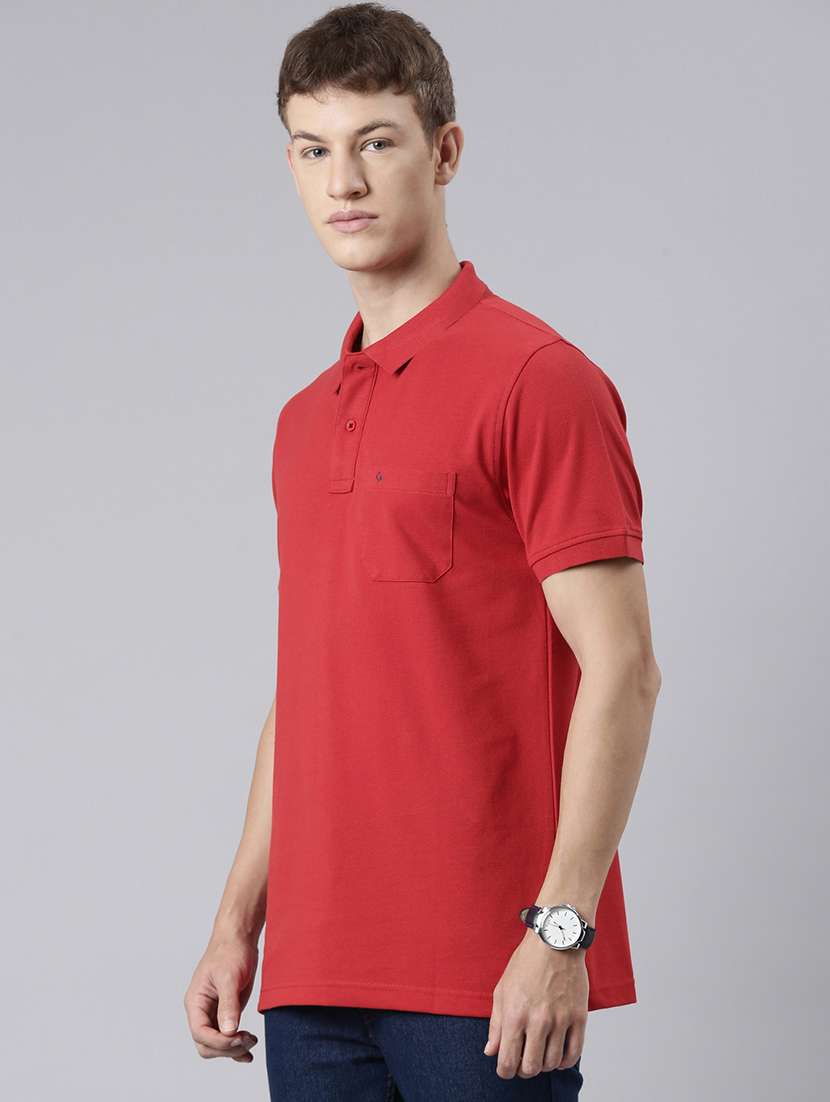 men solid short sleeve regular fit polo t-shirt - 21981871 -  Standard Image - 1