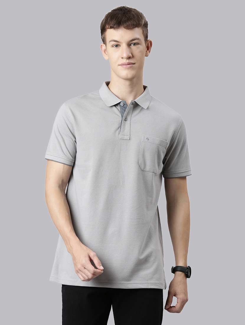 men solid short sleeve regular fit polo t-shirt