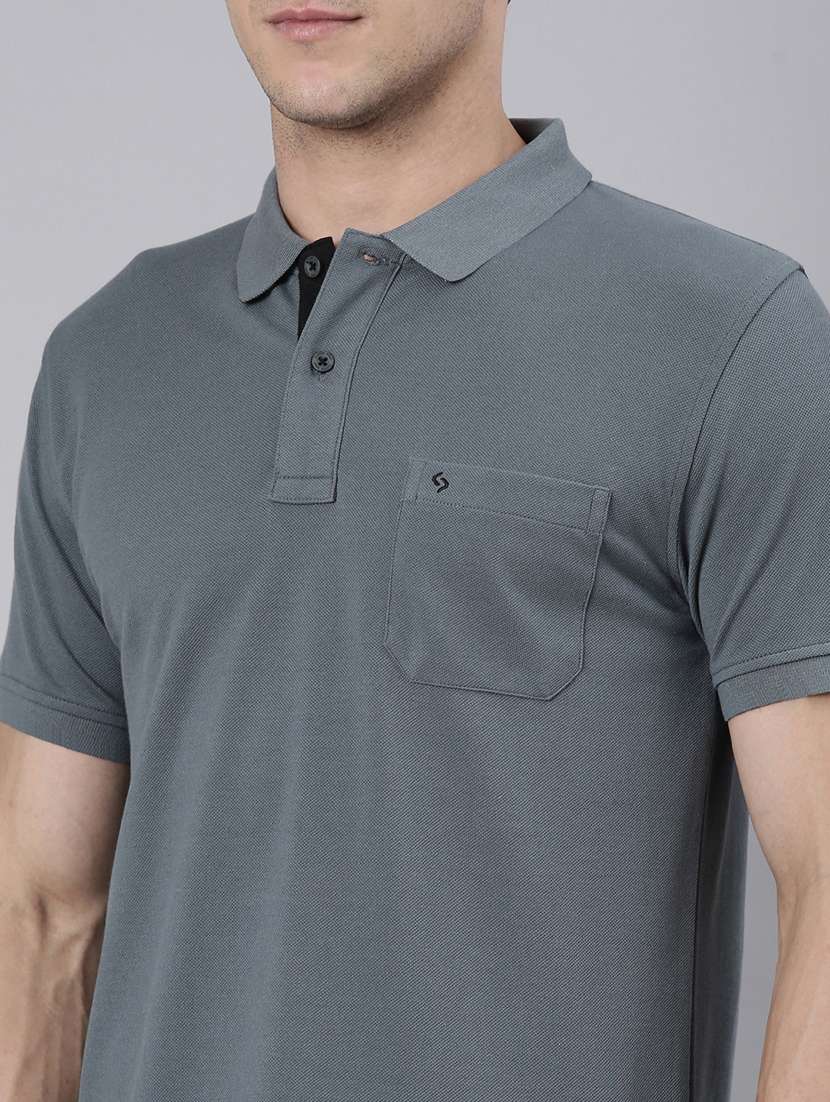 men solid short sleeve regular fit polo t-shirt - 21981873 -  Standard Image - 4