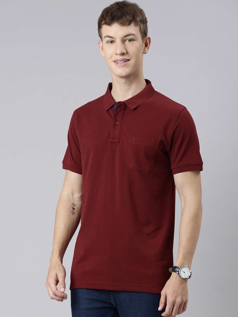 men solid short sleeve regular fit polo t-shirt - 21981874 -  Standard Image - 1