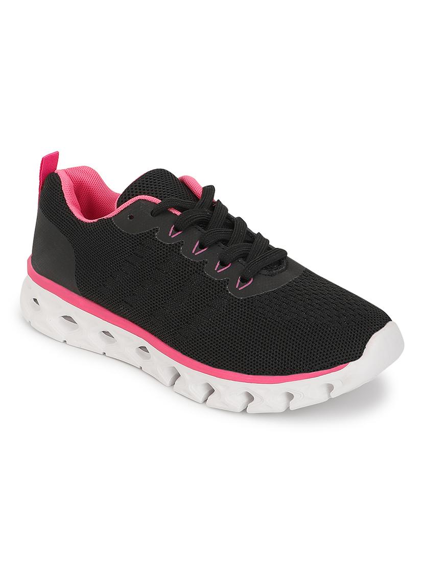 women black lace-up sports shoe - 21981876 - Standard Image - 1