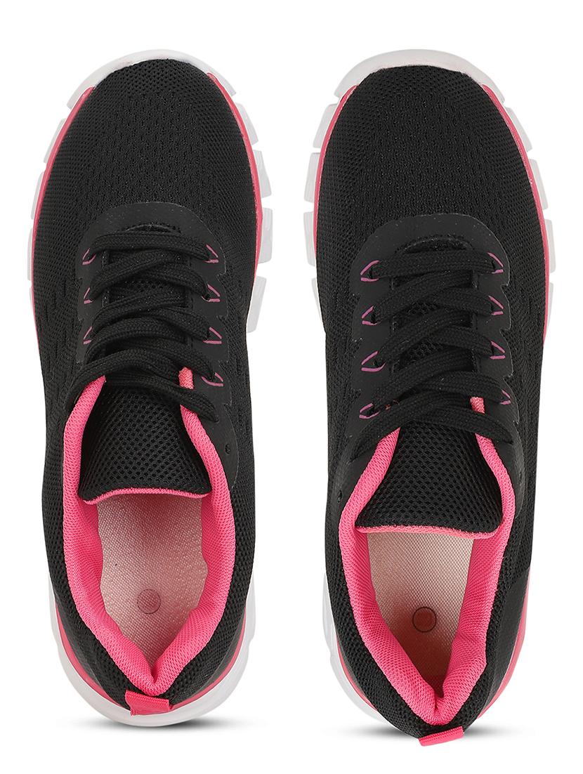 women black lace-up sports shoe - 21981876 - Standard Image - 4