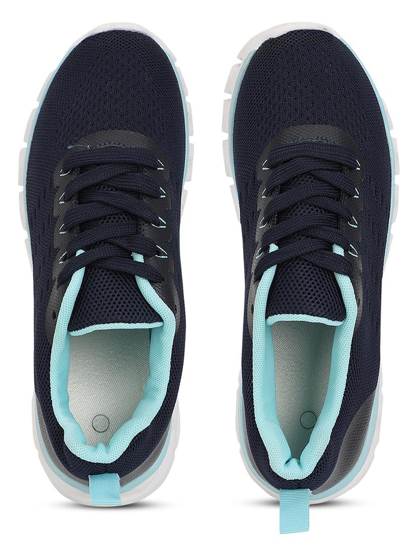 women navy blue lace-up sports shoe - 21981877 - Standard Image - 4