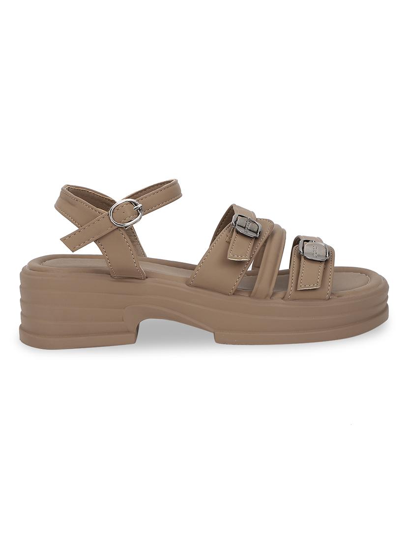 women beige ankle strap platform sandal - 21981895 -  Standard Image - 1