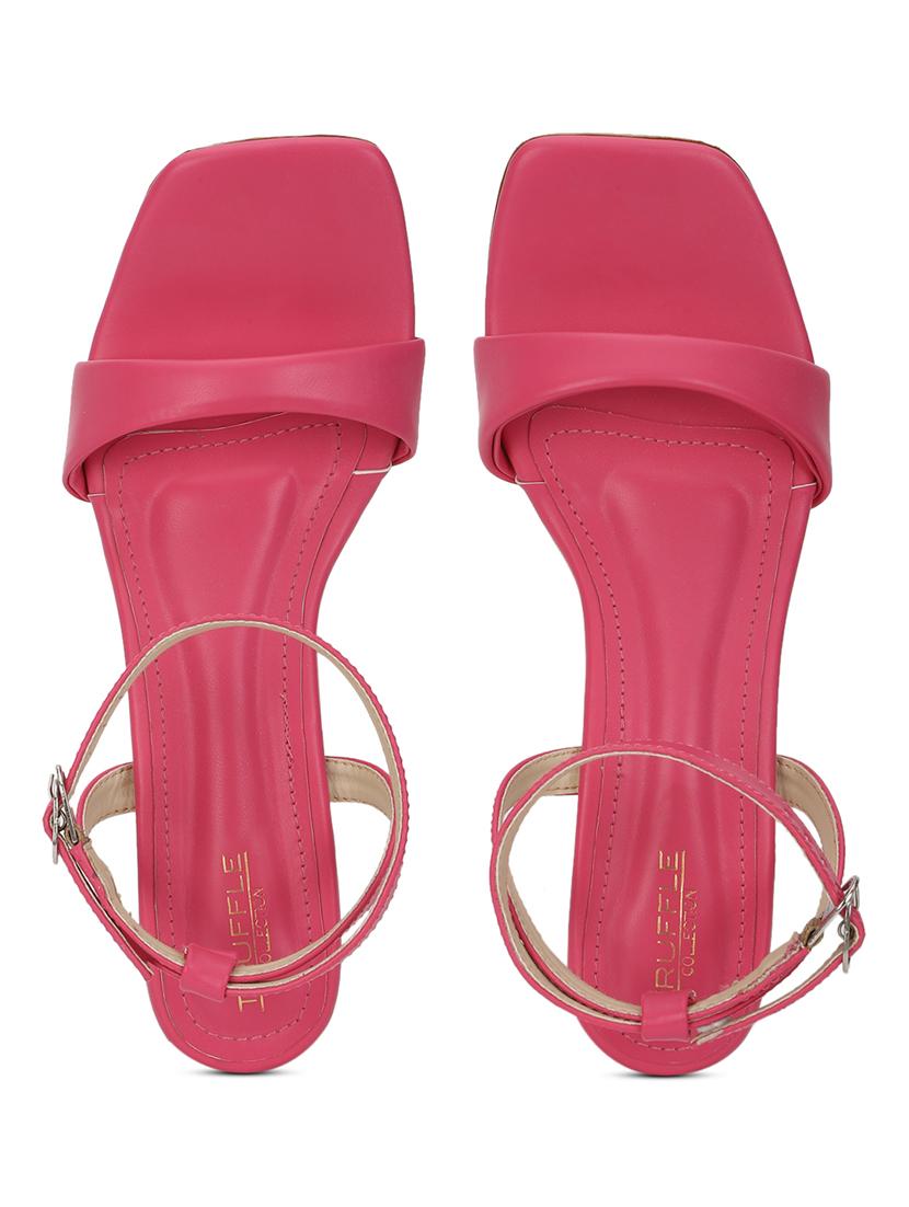 women pink ankle strap sandal - 21981910 - Standard Image - 4