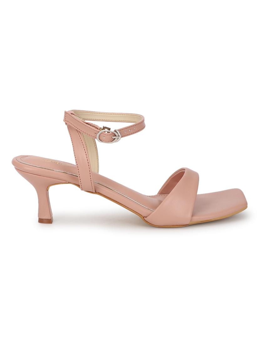 women pink solid ankle strap sandal - 21981911 - Standard Image - 1