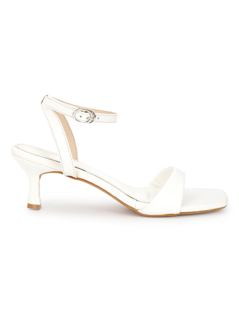 women white solid ankle strap sandal - 21981912 -  Standard Image - 1