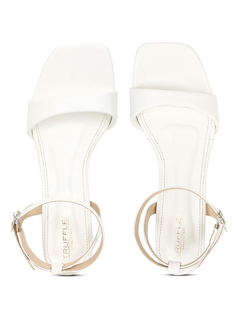 women white solid ankle strap sandal - 21981912 - Standard Image - 4