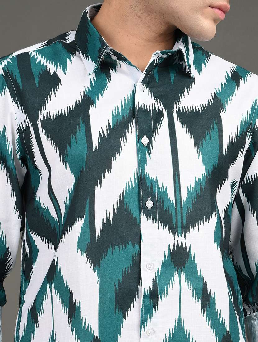 men printed long sleeve regular fit casual shirt - 21982177 -  Standard Image - 4