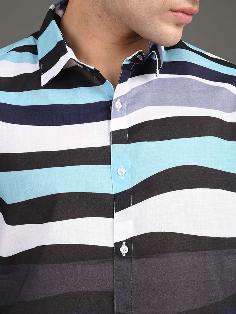 men printed long sleeve regular fit casual shirt - 21982182 -  Standard Image - 4