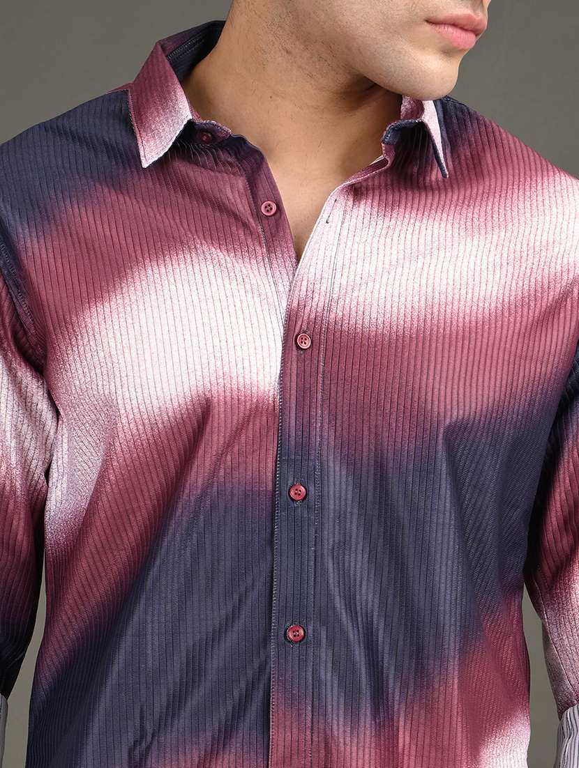 men printed long sleeve regular fit casual shirt - 21982189 -  Standard Image - 4