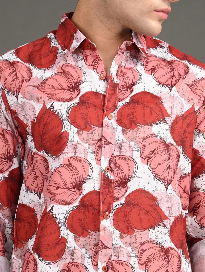 men printed long sleeve regular fit casual shirt - 21982218 - Standard Image - 4