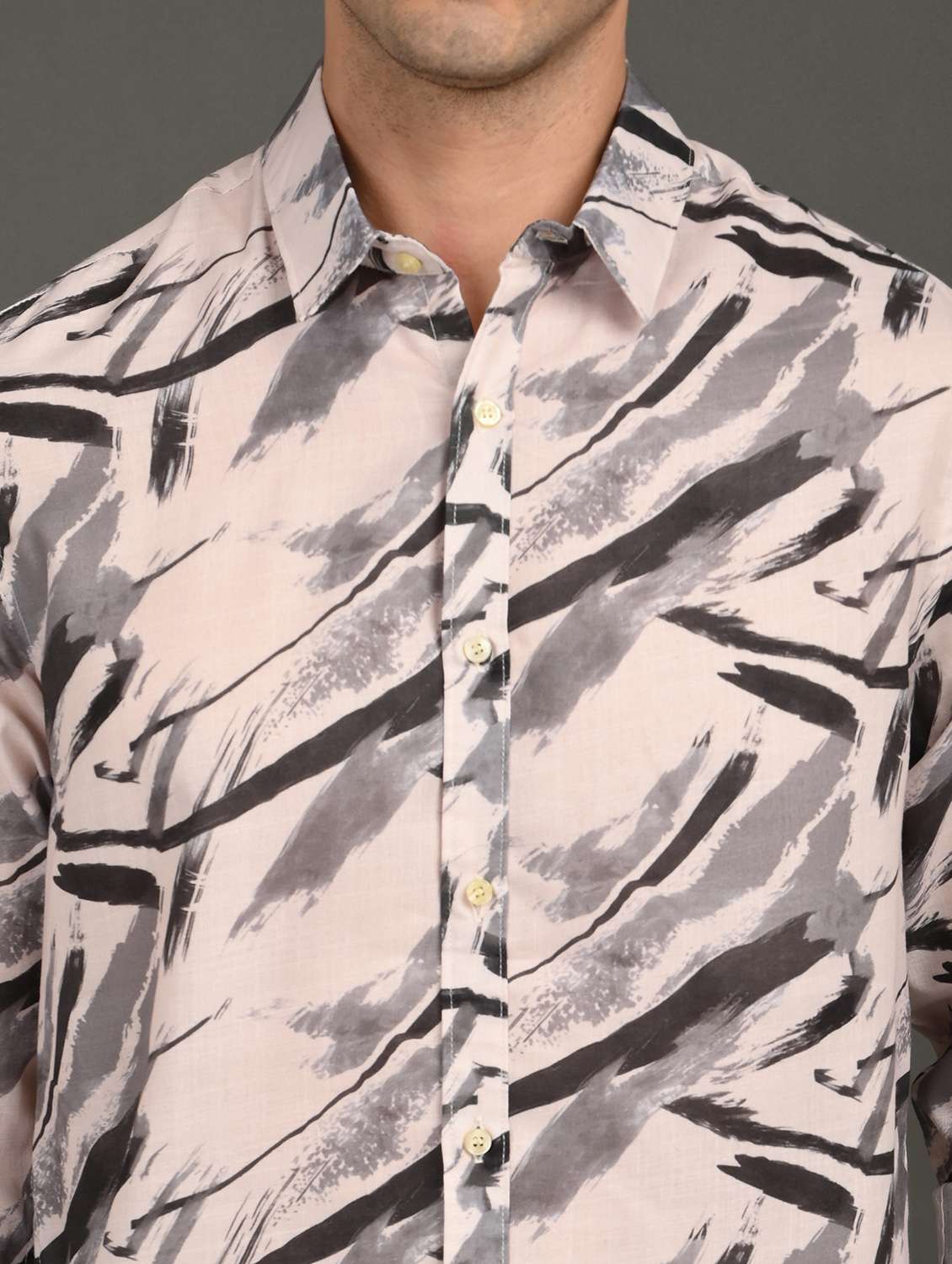 men printed long sleeve regular fit casual shirt - 21982228 -  Standard Image - 4