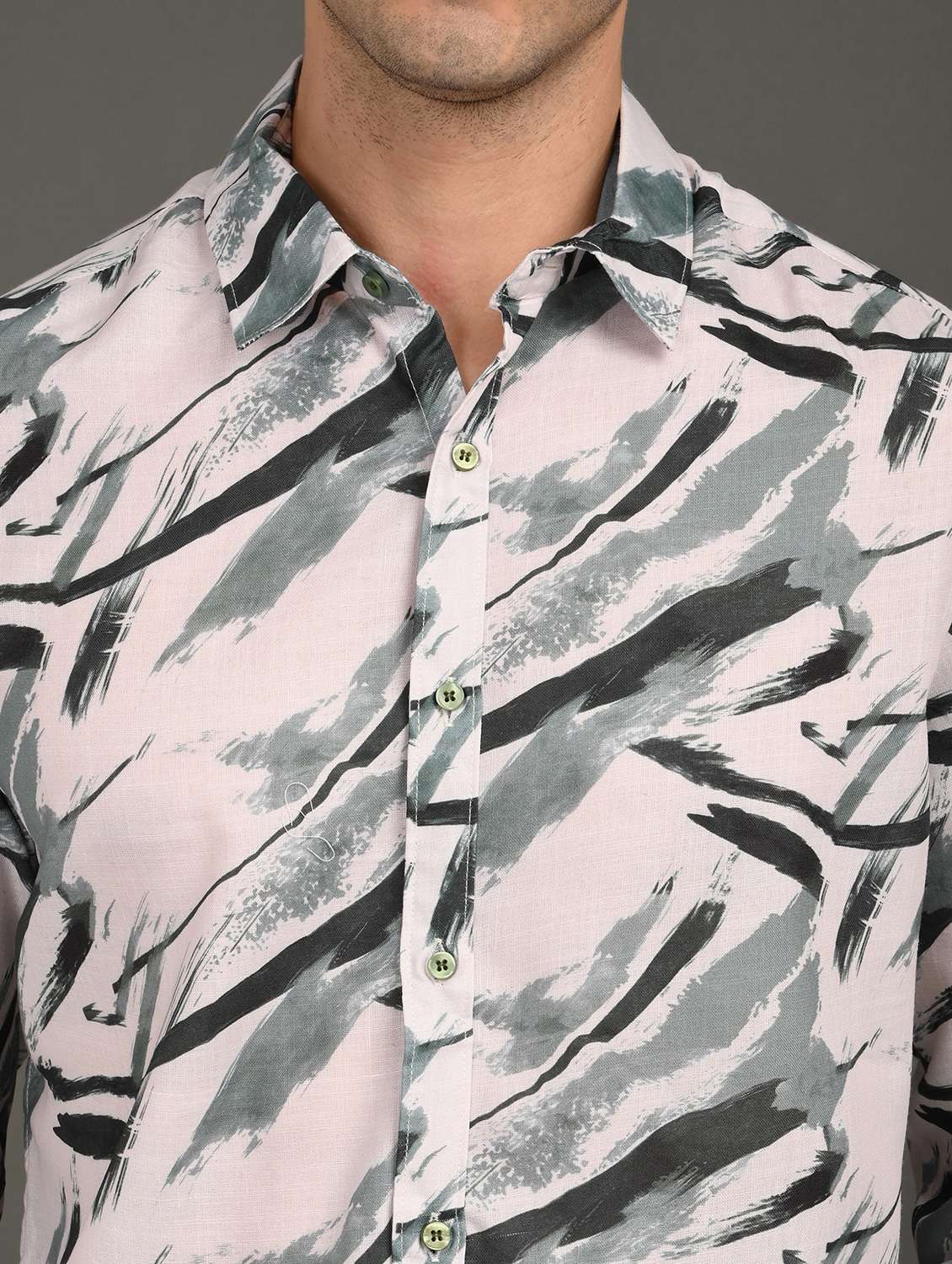 men printed long sleeve regular fit casual shirt - 21982229 -  Standard Image - 4