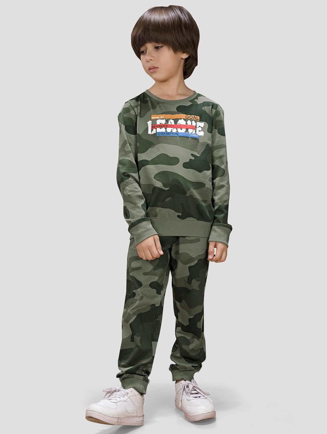 boys printed long sleeve full length co-ords set - 21982256 -  Standard Image - 1
