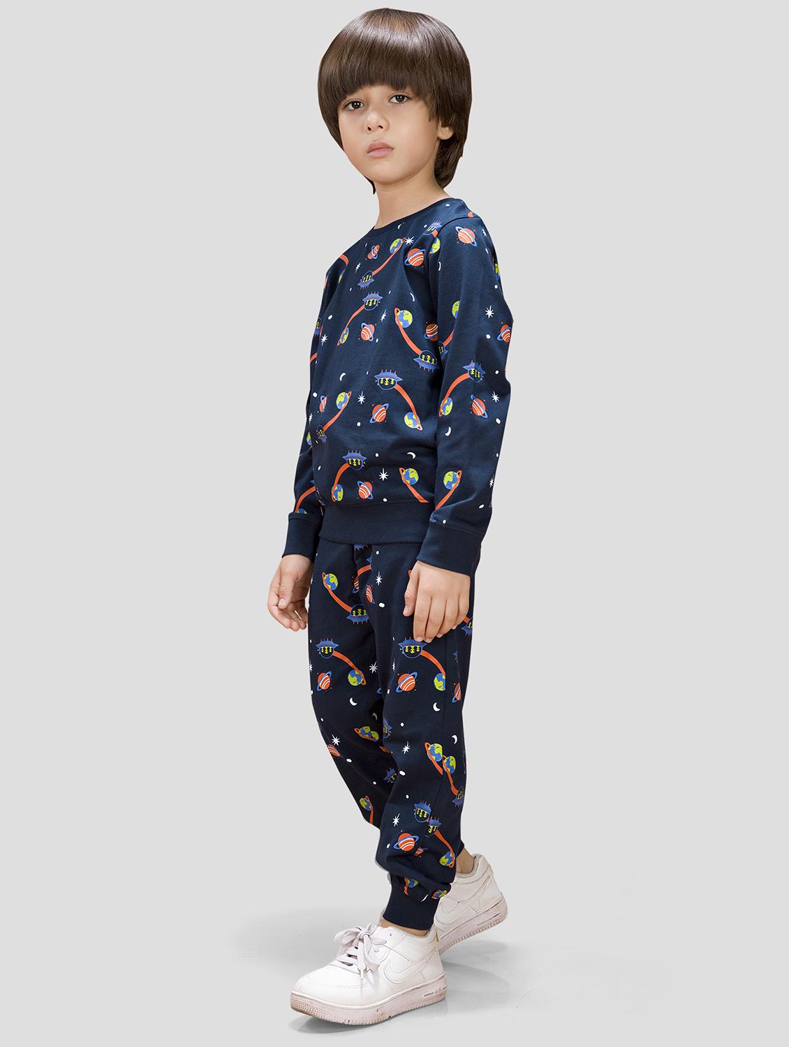 boys printed long sleeve full length co-ords set - 21982257 -  Standard Image - 1