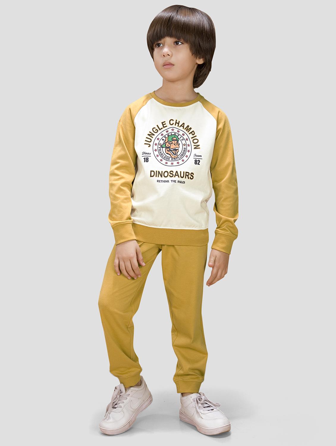 boys color block long sleeve full length co-ords set - 21982258 -  Standard Image - 1