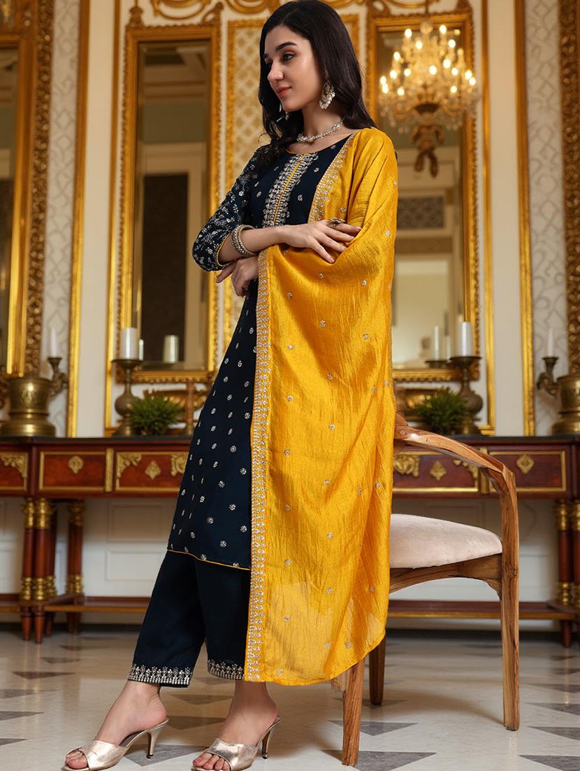 green silk blend suit  set - 21982262 -  Standard Image - 1