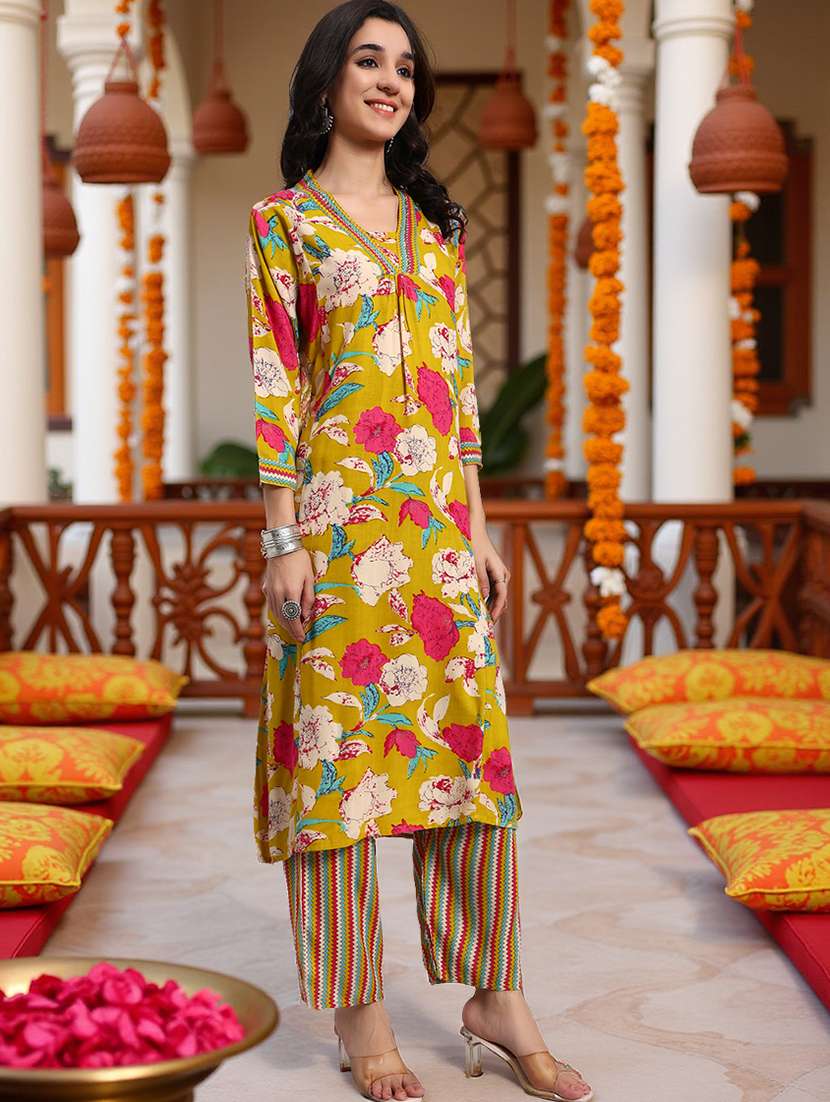 multi colored rayon suit set - 21982265 - Standard Image - 1