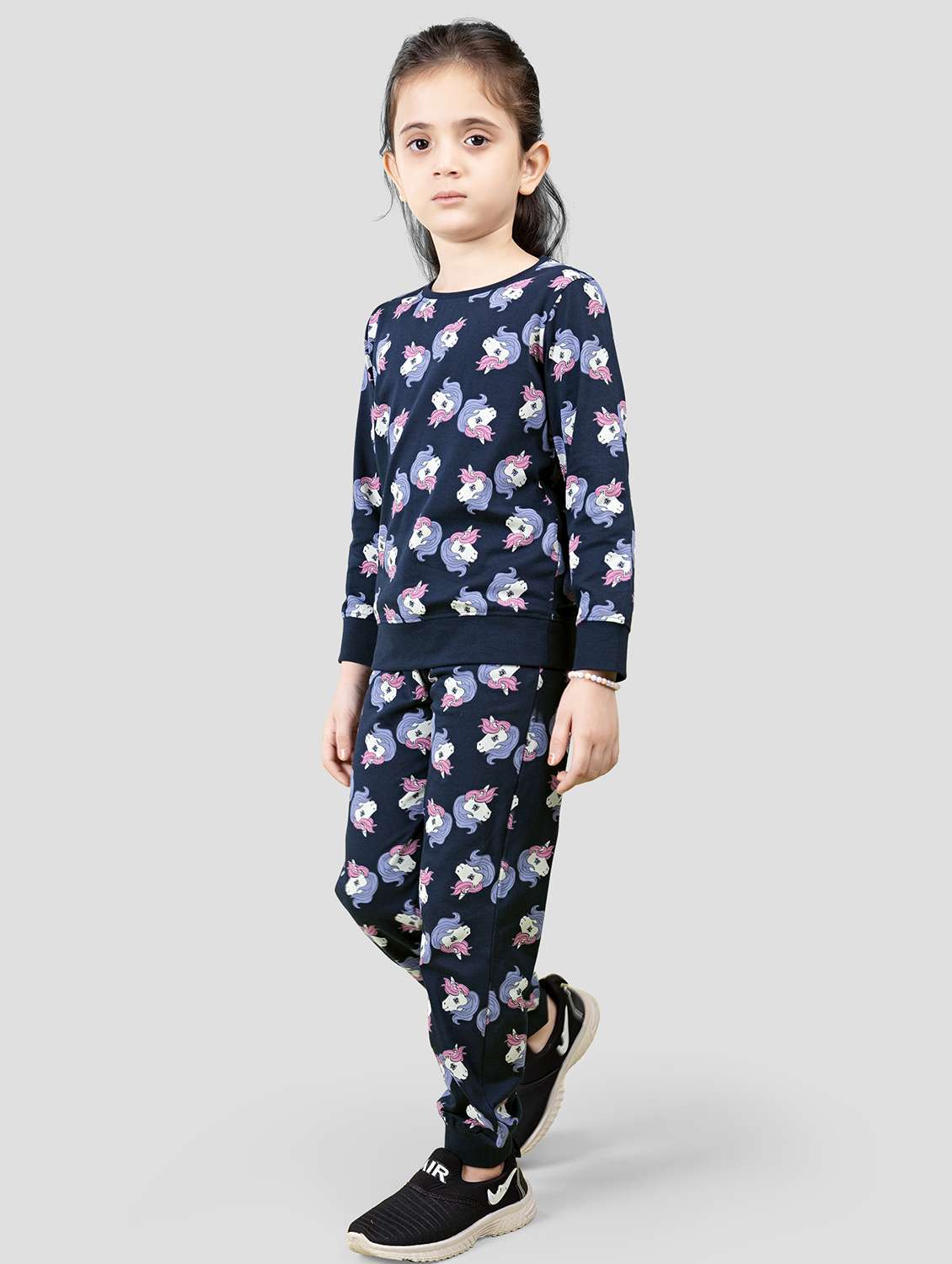 girls printed long sleeve pyjama set nightwear - 21982294 -  Standard Image - 1