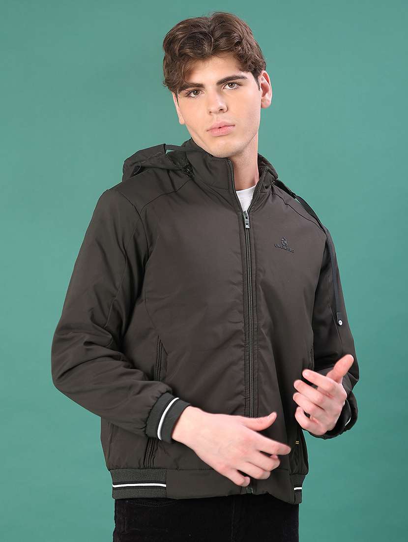 men solid long sleeve regualr fit casual jacket - 21982317 -  Standard Image - 1