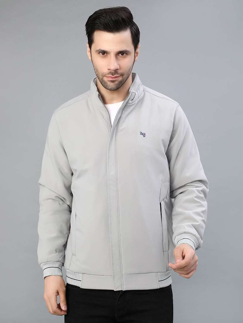 men solid long sleeve regualr fit casual jacket