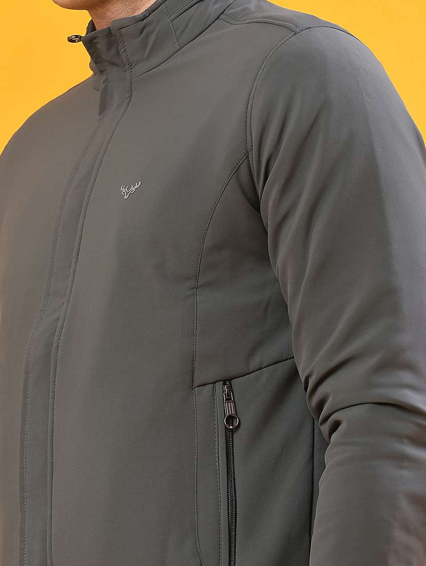 men solid long sleeve bomber jacket - 21982319 -  Standard Image - 4