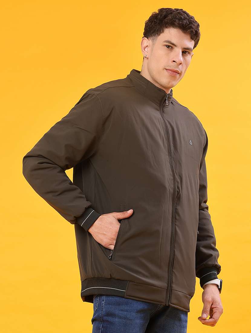 men solid long sleeve bomber jacket - 21982320 -  Standard Image - 1