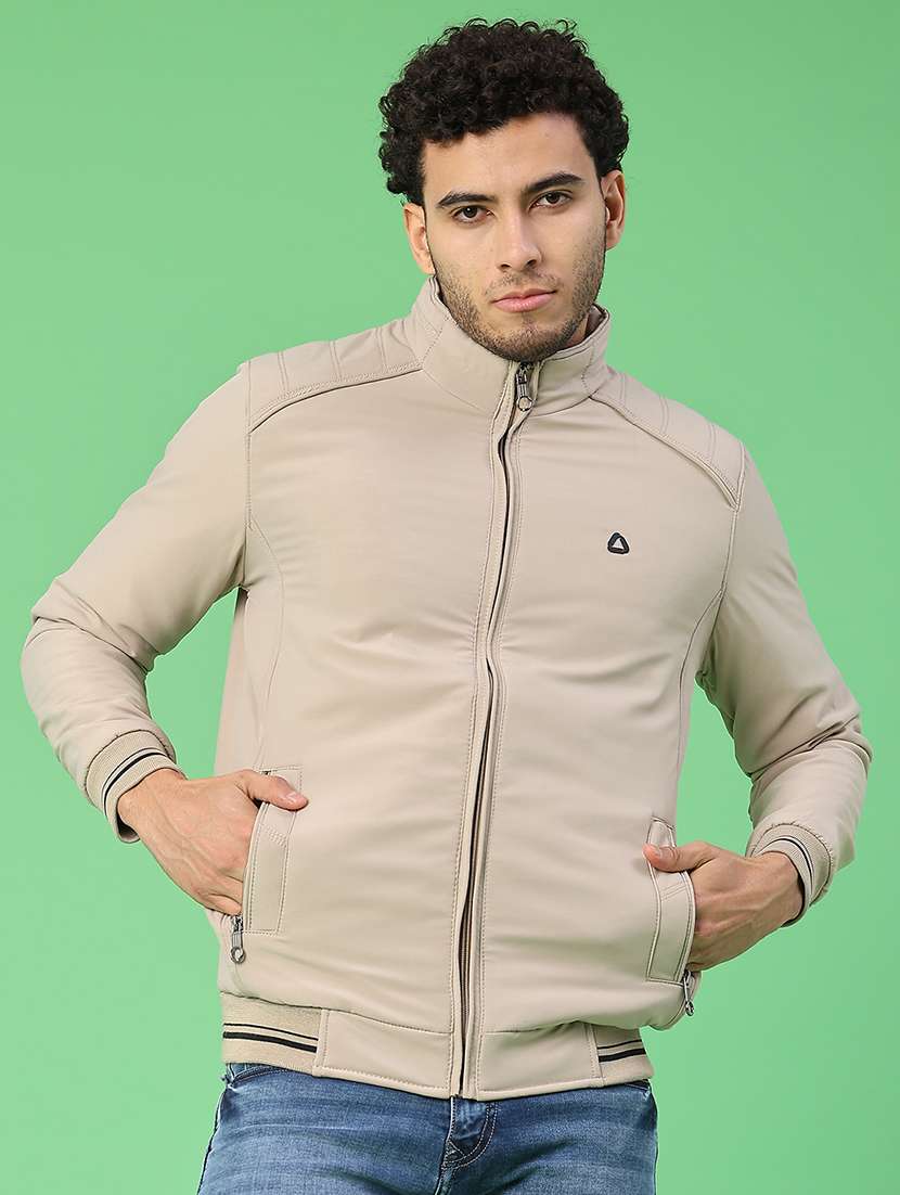 men solid long sleeve bomber jacket - 21982321 -  Standard Image - 1