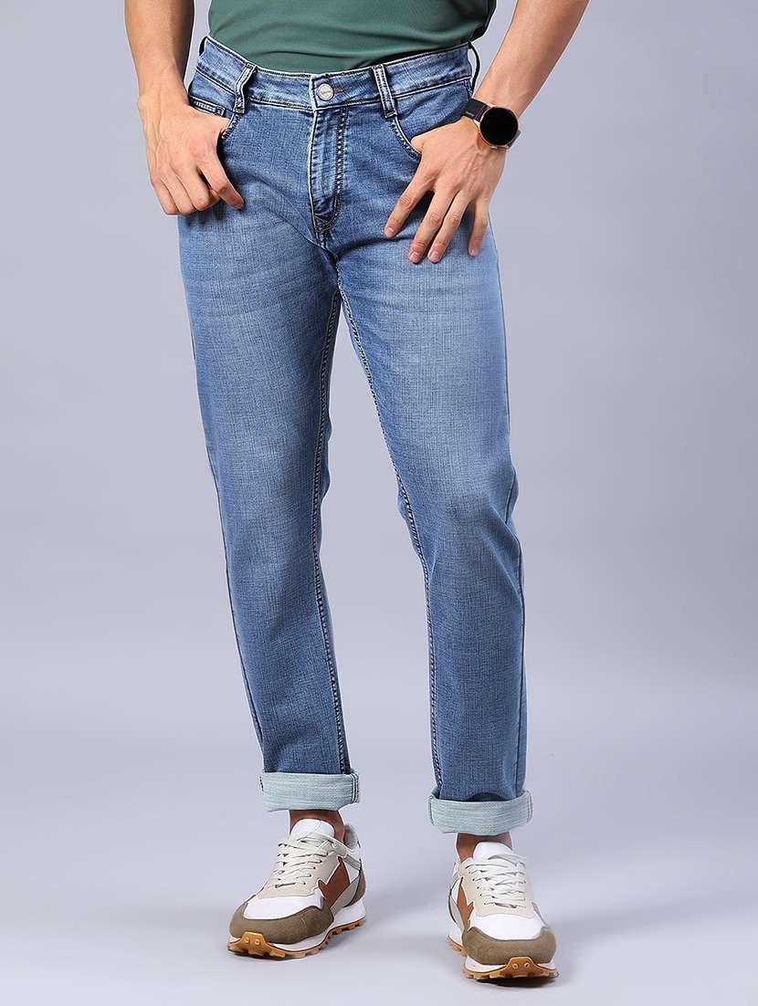 men washed mid rise full length jeans - 21982417 -  Standard Image - 1