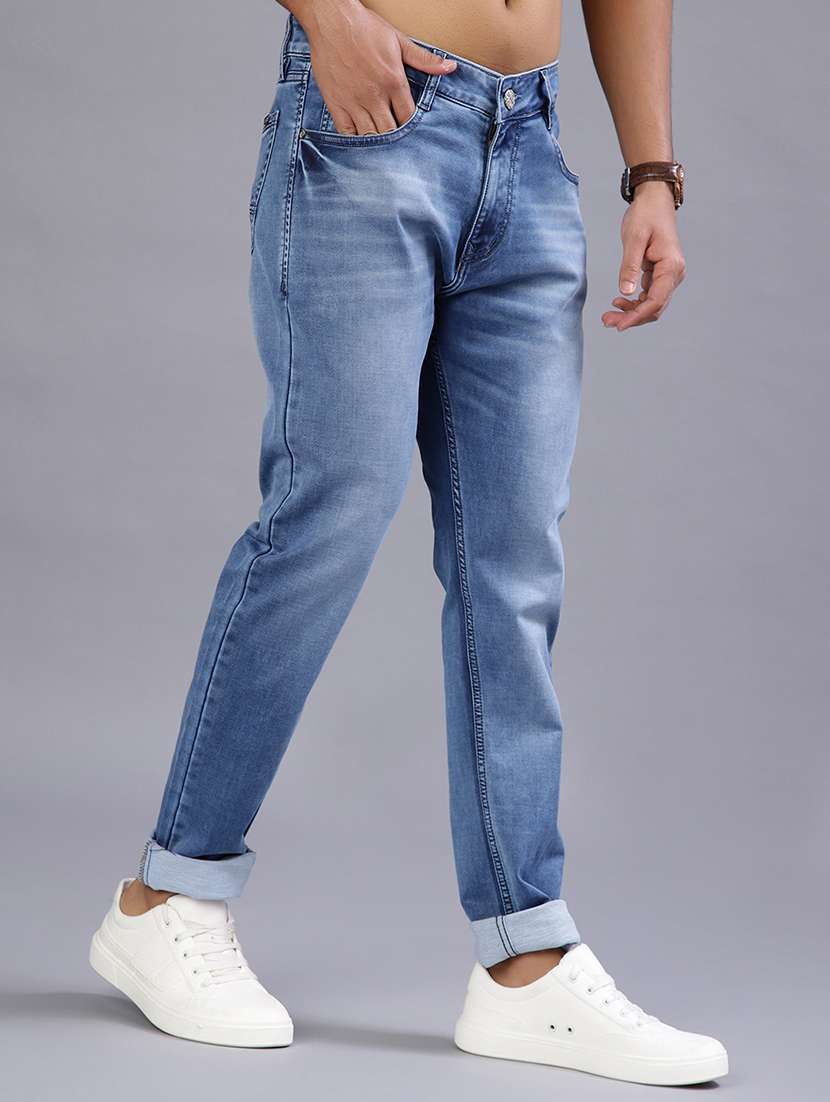 men washed mid rise full length jeans - 21982422 -  Standard Image - 1