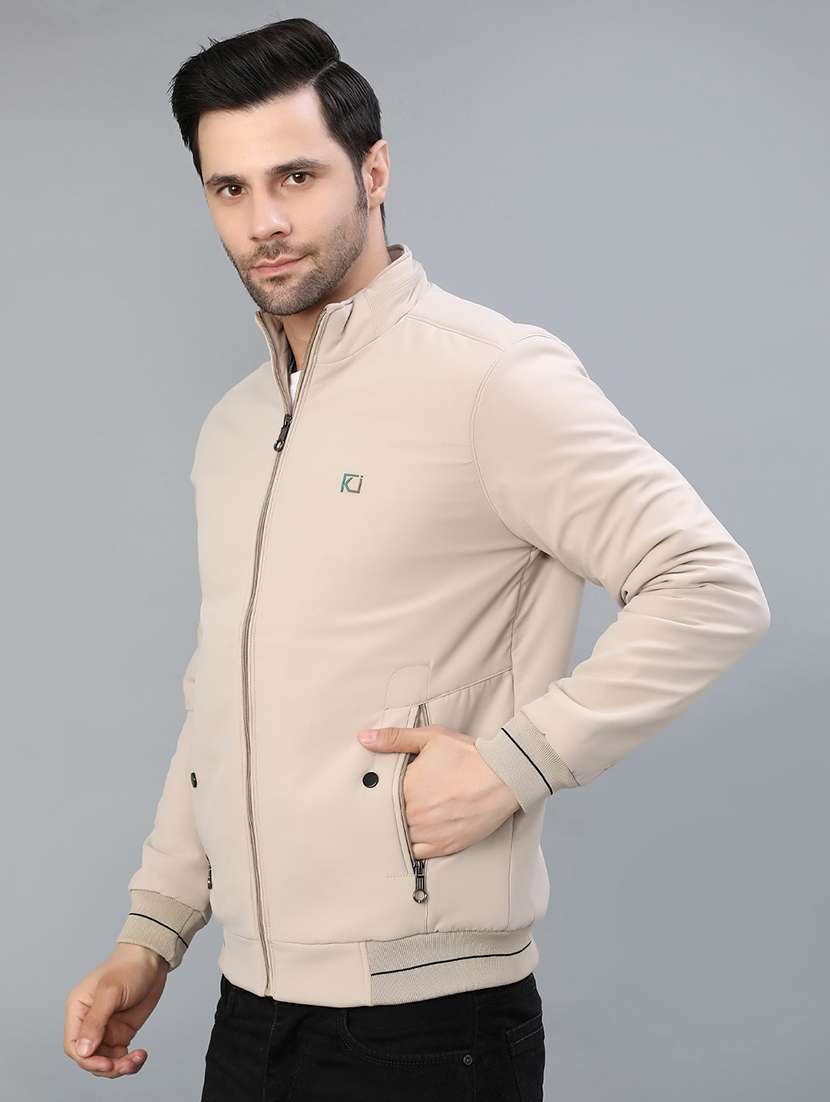 men solid long sleeve regualr fit casual jacket - 21982454 -  Standard Image - 1