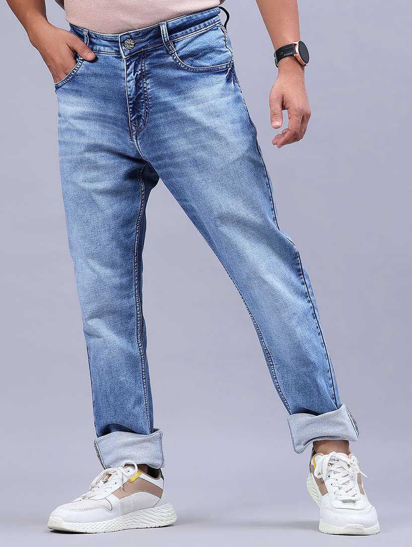 men washed mid rise full length jeans - 21982459 -  Standard Image - 1