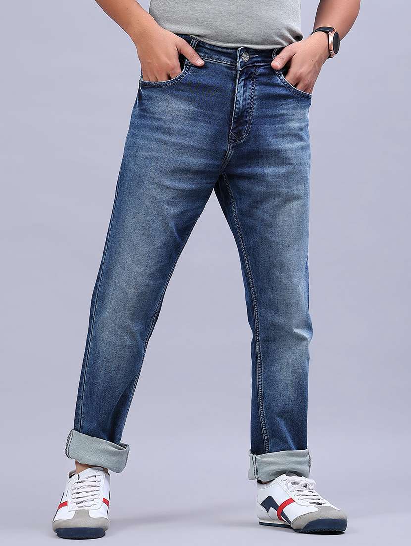 men washed mid rise full length jeans - 21982460 -  Standard Image - 1