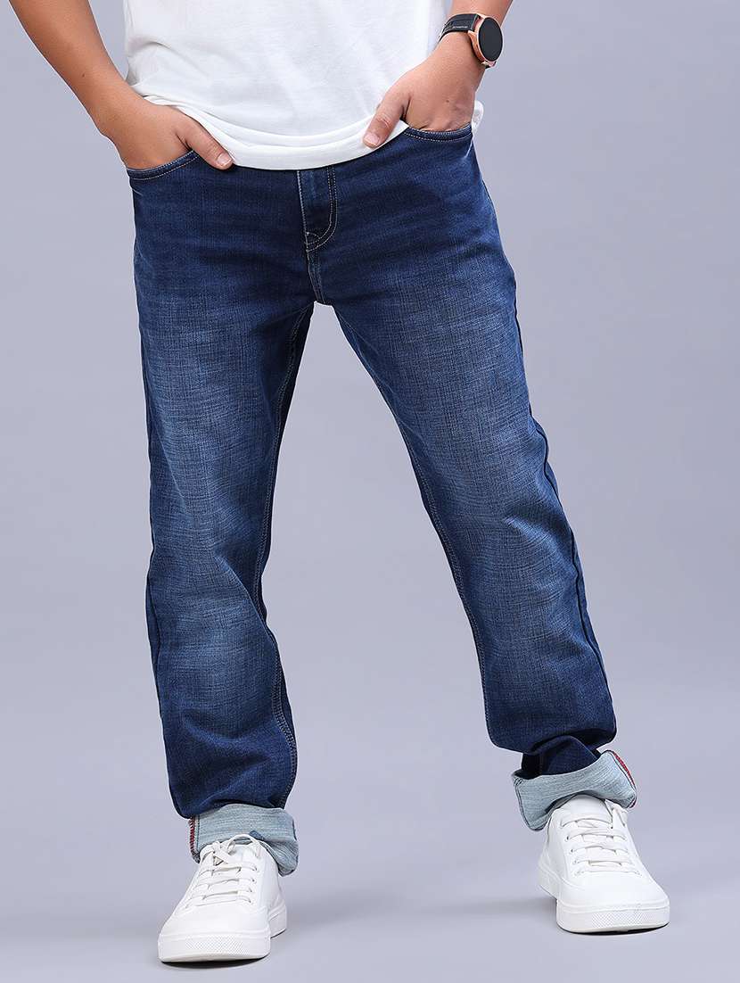 men washed mid rise full length jeans - 21982462 - Zoom Image - 0