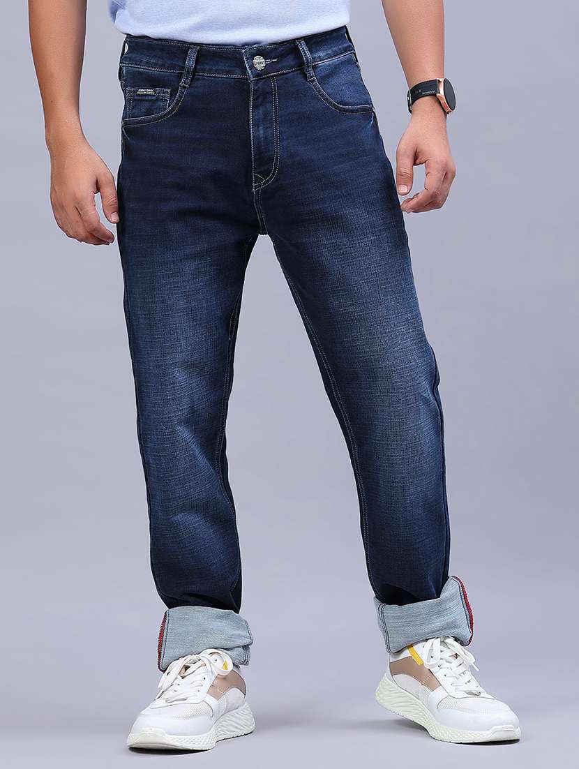Men Washed Mid Rise Full Length Jeans - 21982463 -  Standard Image - 1