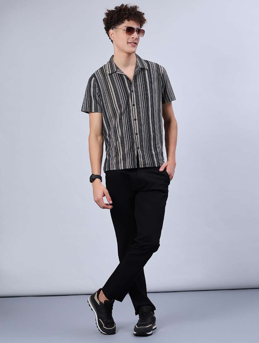 men self design short sleeve regular fit casual shirt - 21982466 -  Standard Image - 4