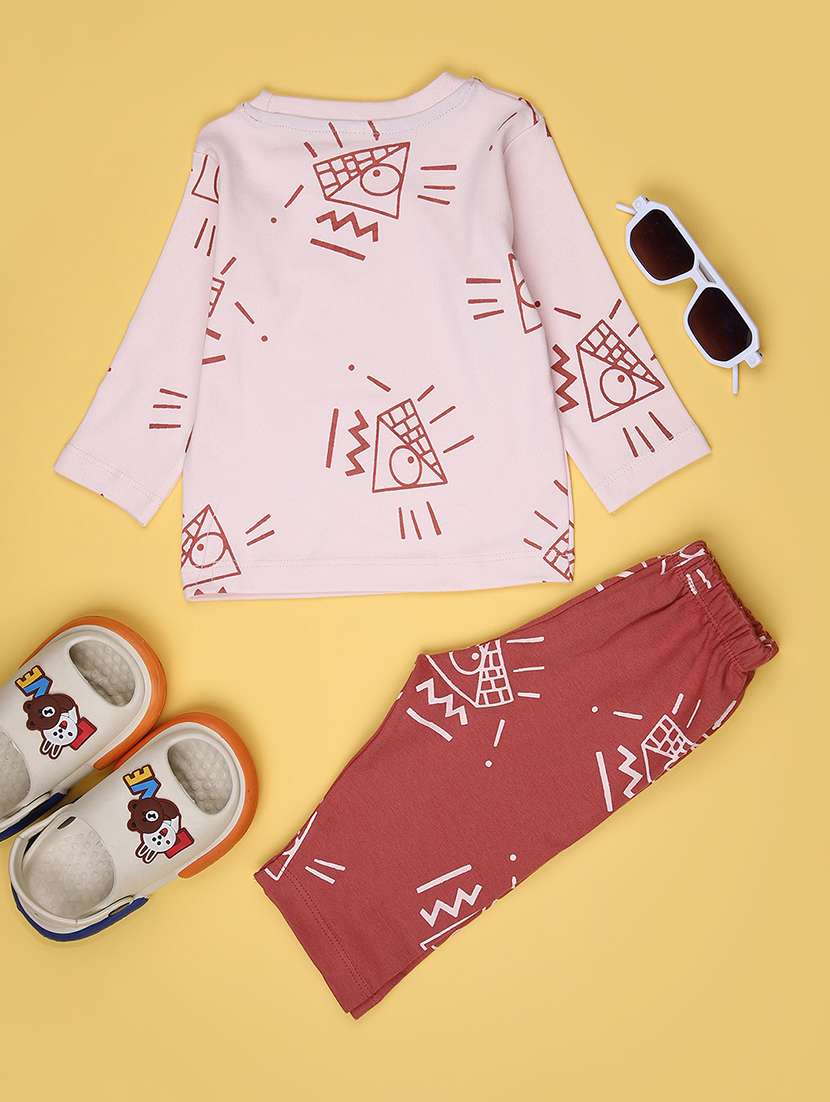 kids printed t-shirt and pajama co-ord set - 21982494 -  Standard Image - 1