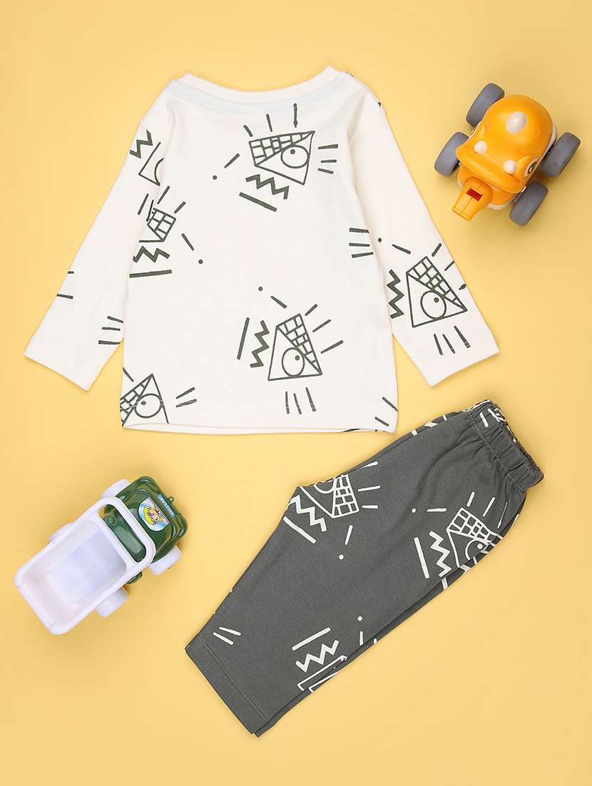 kids printed t-shirt and pajama co-ord set - 21982497 - Standard Image - 1