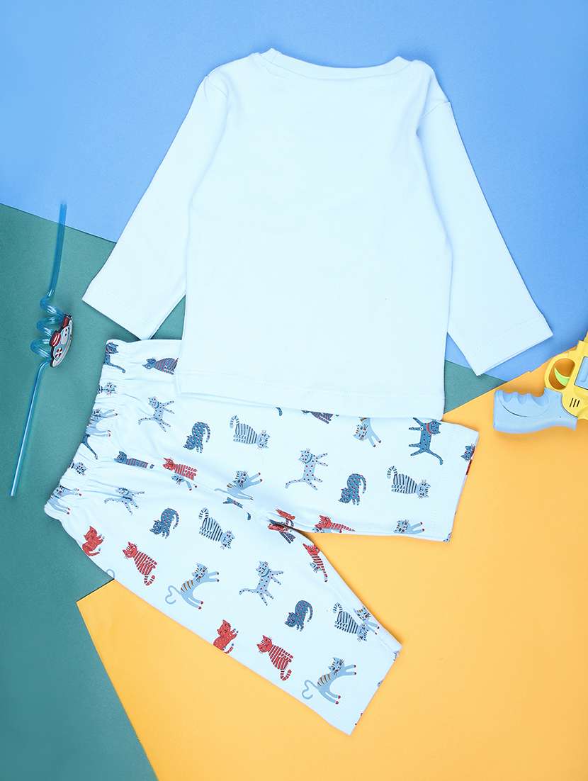 kids printed t-shirt and pajama co-ord set - 21982502 -  Standard Image - 1