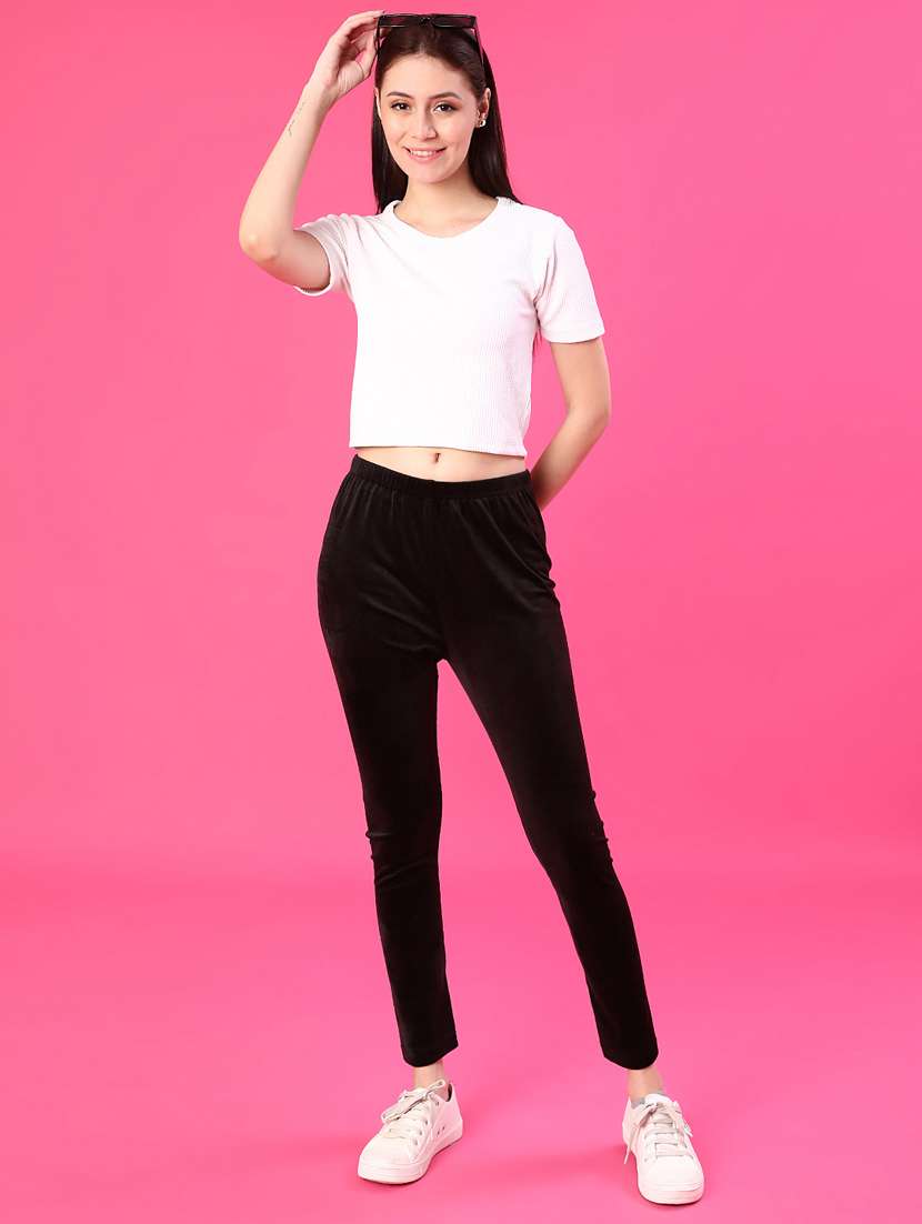 women solid ankle length woolen leggings - 21982631 -  Standard Image - 4