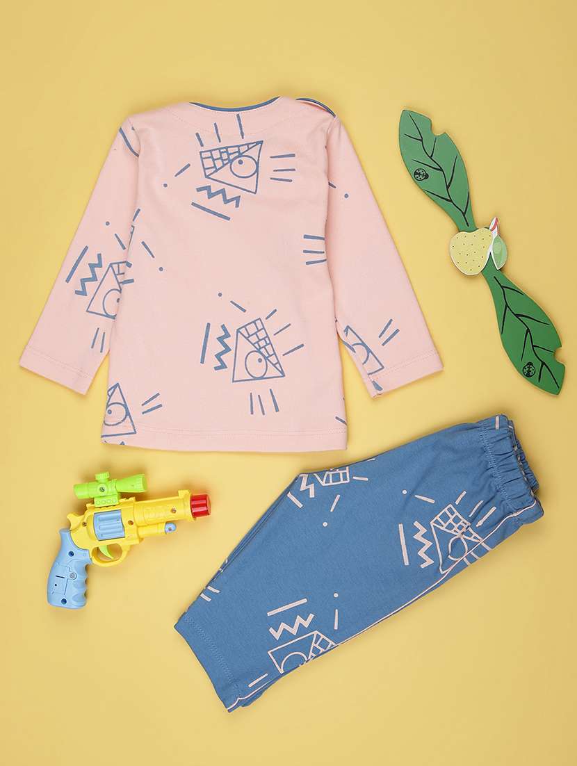 kids printed t-shirt and pajama co-ord set - 21982647 -  Standard Image - 1