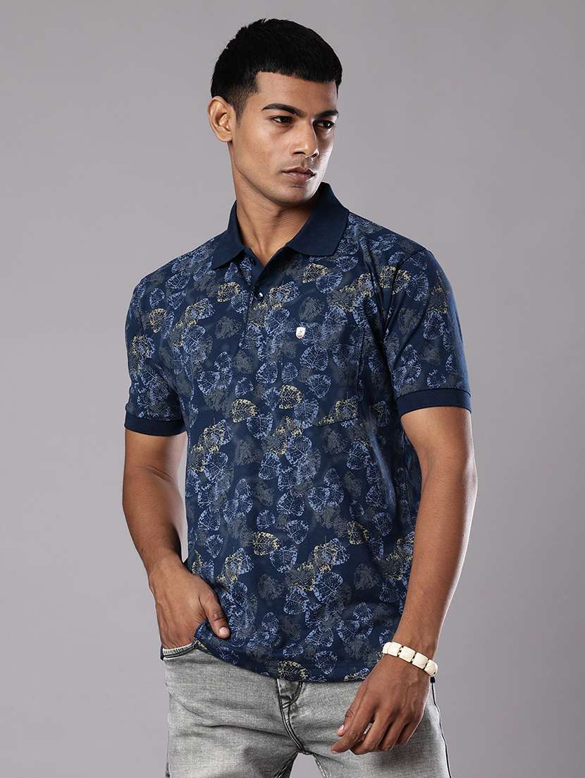 men printed short sleeve regular fit polo t-shirt - 21982682 -  Standard Image - 1