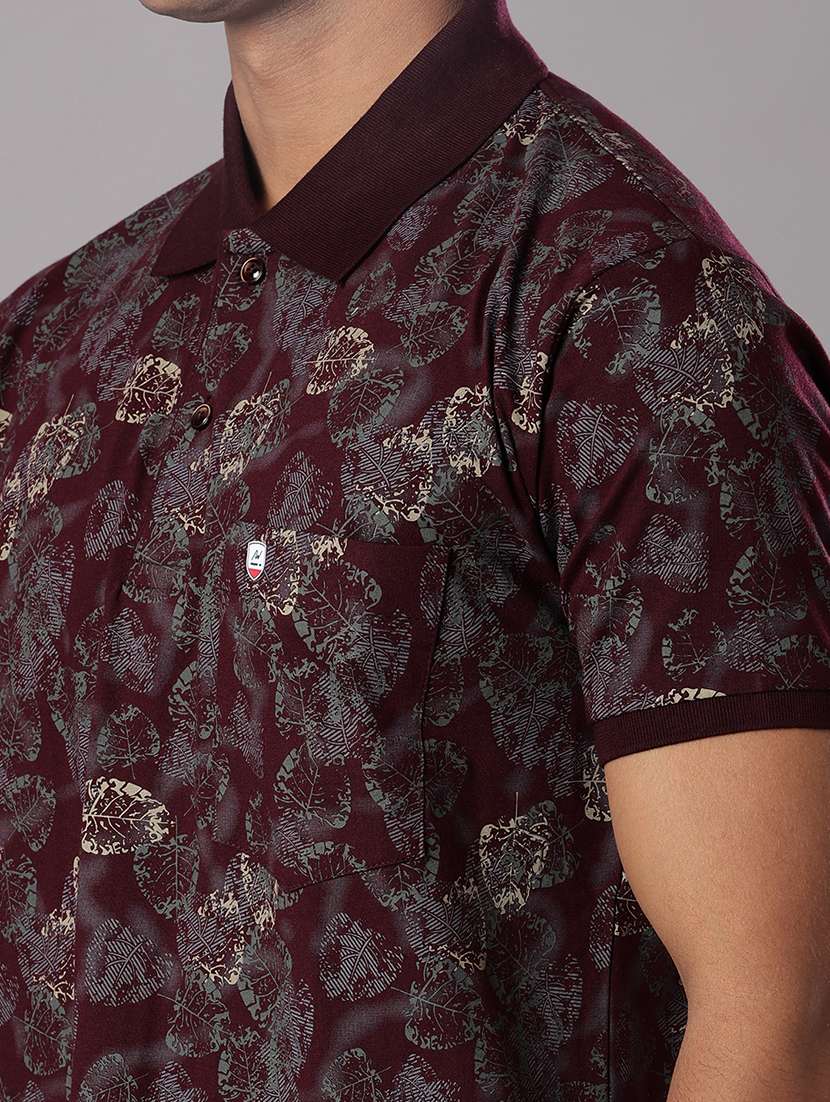 men printed short sleeve regular fit polo t-shirt - 21982683 -  Standard Image - 4