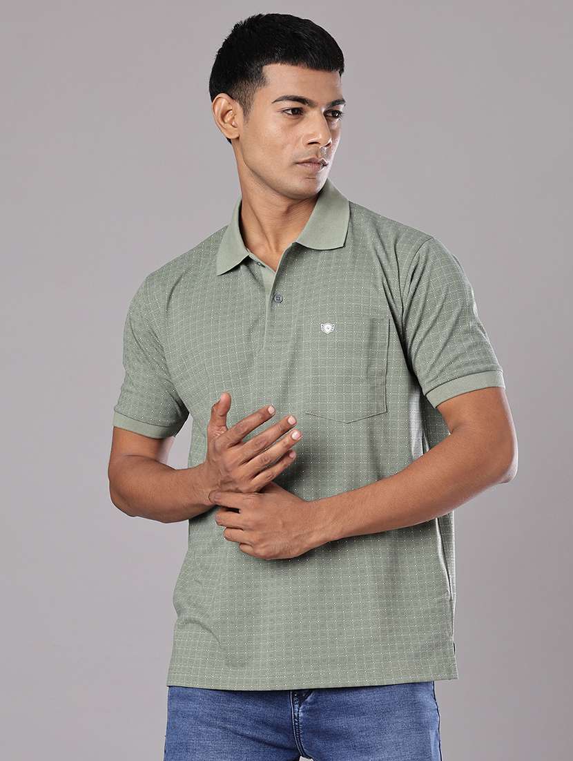 men printed short sleeve regular fit polo t-shirt - 21982686 - Standard Image - 1