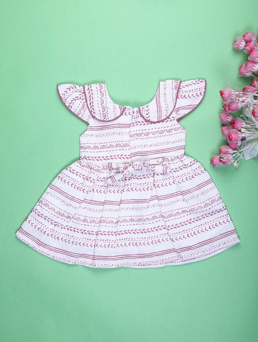 purple poly cotton fit & flare dress - 21982713 -  Standard Image - 1