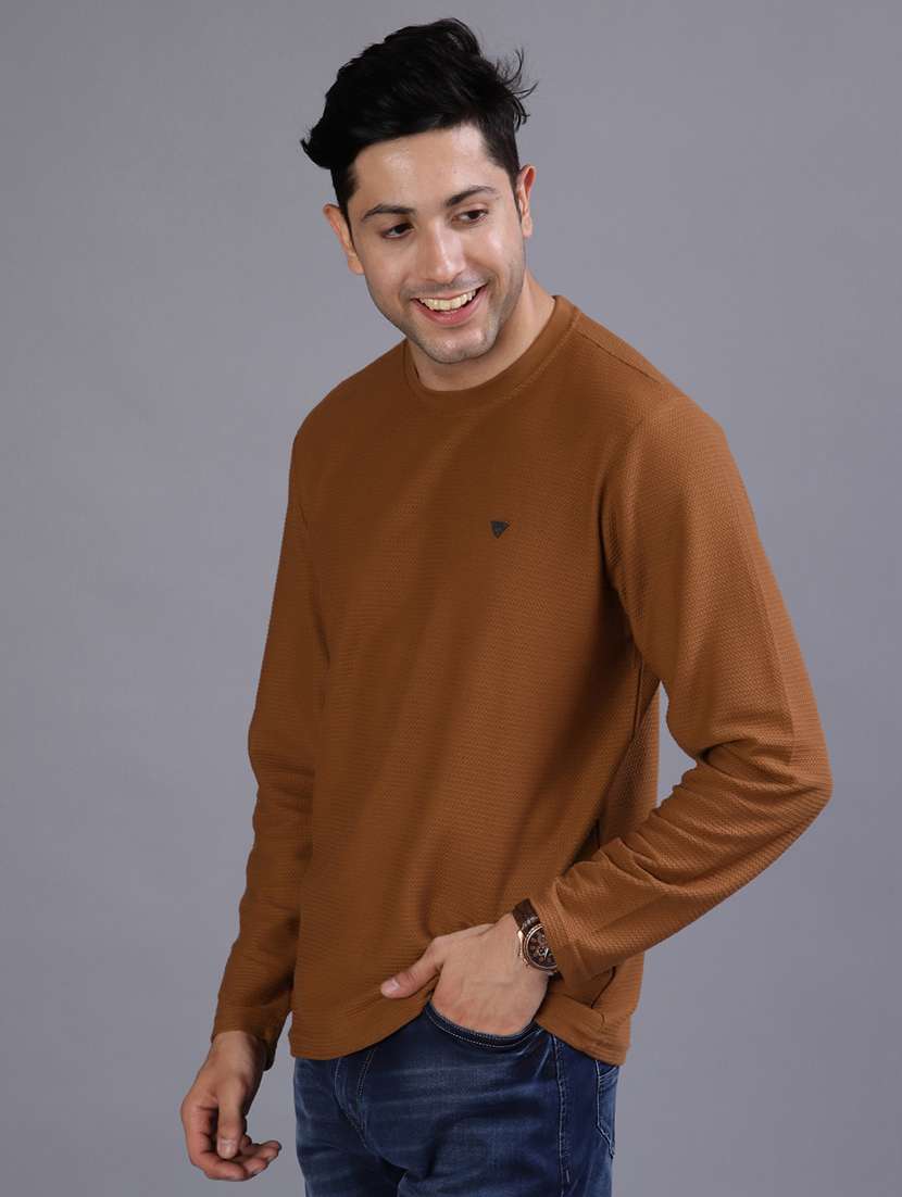 men solid long sleeve regular fit t-shirt - 21982750 -  Standard Image - 1