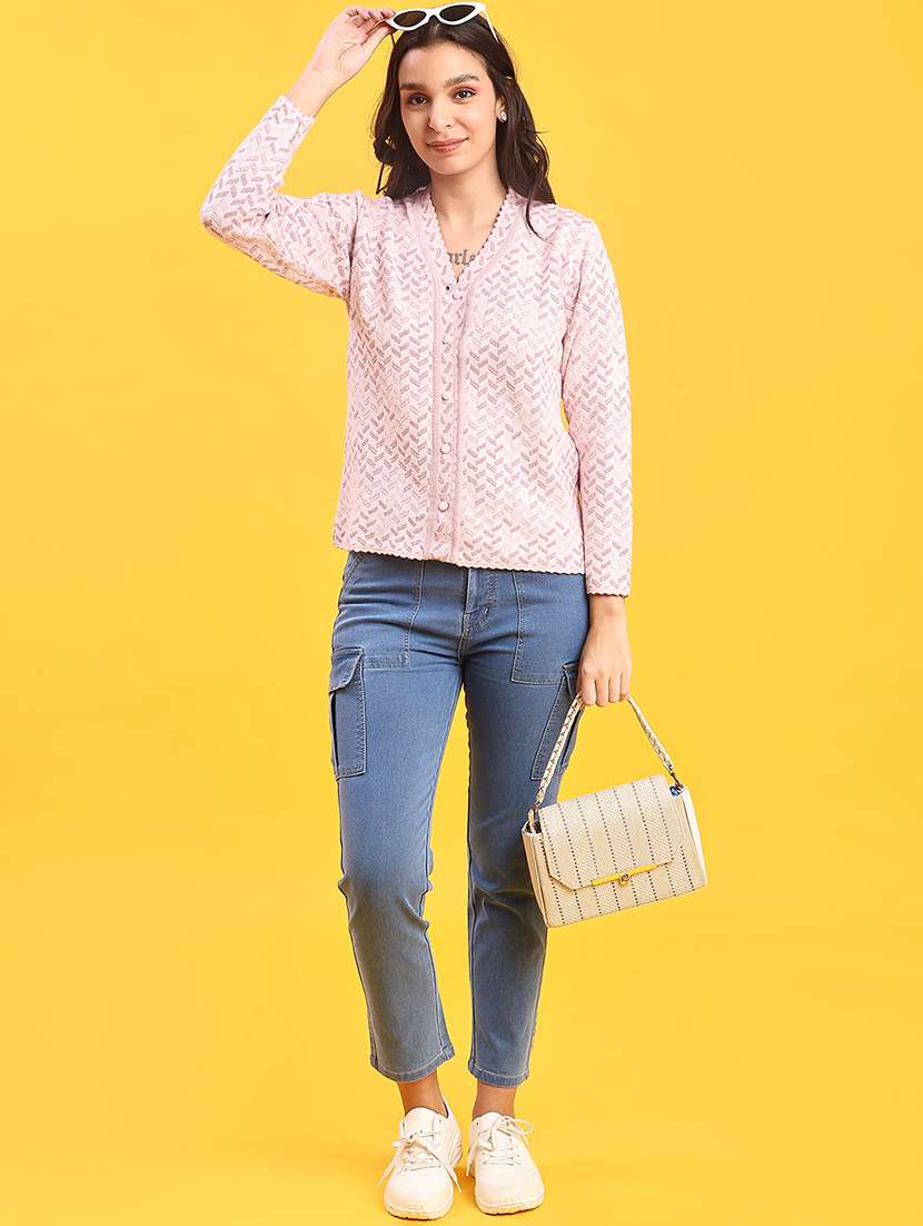 women self design long sleeve cardigan - 21982804 -  Standard Image - 4